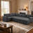 Upholstered Sectional Sleeper Sofa & Chaise-1997424629