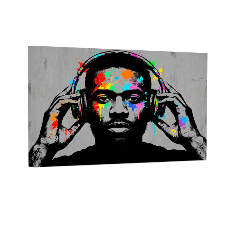Casque d'éclaboussures colorées à la mode, H 12 po x l 18 po