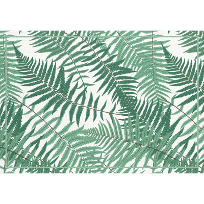 Alyster Rectangle Floral Vinyl Area Rug