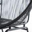 Chaise d'extérieur en osier de patio en rotin PE noir et structure en fer, ensemble de 2-1425428549-1425428558