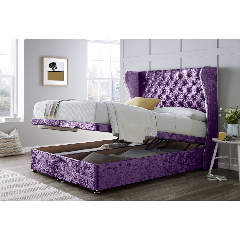 Divan Bed with 54" Floorstanding Headboard, Purple, Small Double (4')