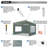  10' x 10' Pop up Canopy, UV and Rain Resistant Canopy Shelter with 4 Removable Sidewalls and Sandbags, Outdoor Canopy with Carry Bag for Grass, Beach and Camping-98904077