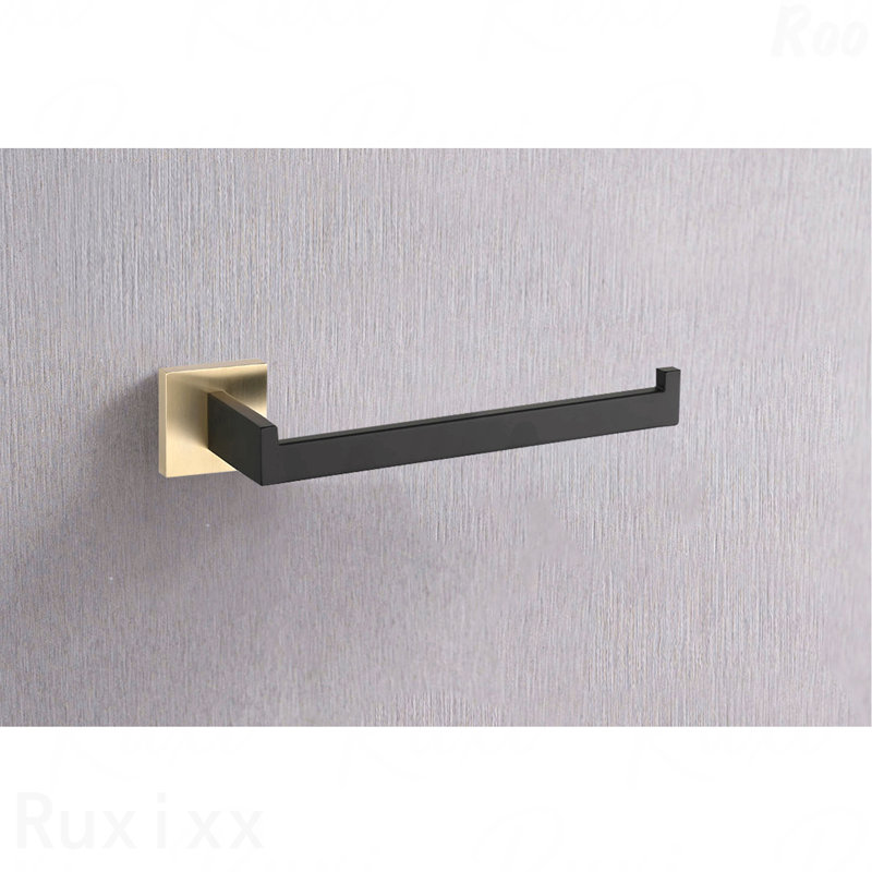 4 - Piece Bathroom Hardware Set, Gold/Matte Black