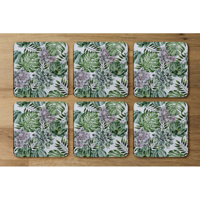 Square 6 Piece Coaster Set