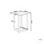 Runcorn Glass Top Cross Legs Square Side Table-40553159
