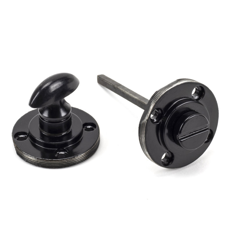 Concealed, Plain Thumbturn 2 Piece Door Accessory Set, Black