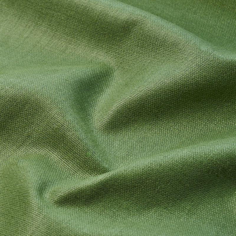 Tissu en lin verni Leo, Vert
