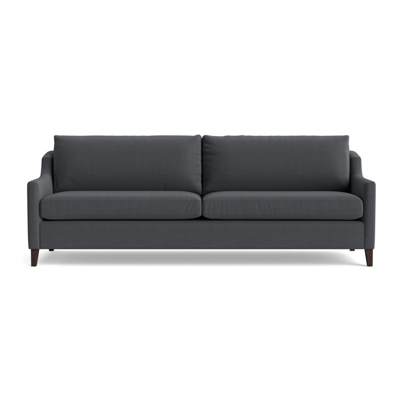 Gigi No Skirt 85 Sofa, Performance Linen - Charcoal, Java