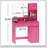 Elegant Vanity Desk With LED Light Strip, Adjustable Brightness, And Spacious Storage For Modern Bedrooms-1737120286