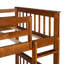 Lit superposé Twintwin en noyer avec rangement et - fonctionnel centre de chambre à coucher en bois massif de qualité