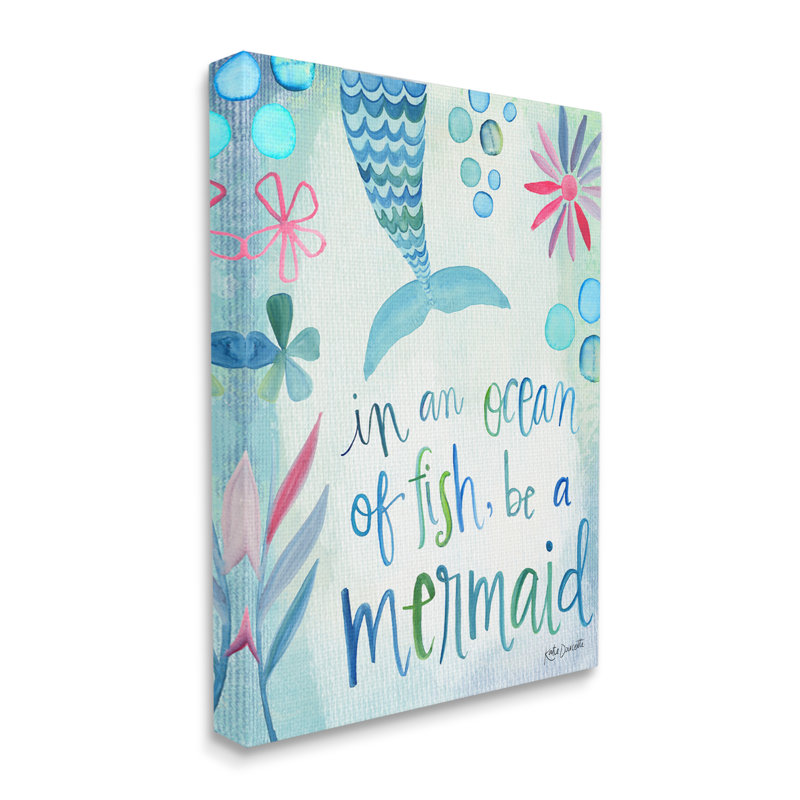 Be a Mermaid, Toile tendue, H 20 po x l 16 po x P 1,5 po