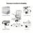 Office Chair, Ergonomic Comfort Home Desk Chair, Mid Back Gaming Chair with Wheels, Adjustable Height, Lumbar Support, Flip-up Armrest-103594821