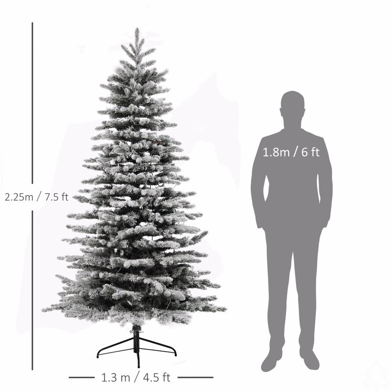 Arbre de Noël artificiel pin 7,5 pi, 7.38'