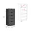 Commode haute 5 tiroirs Basilea, système coulissant-319014779