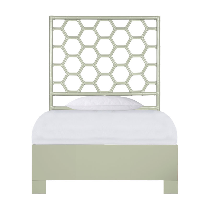 Lit plateforme Honeycomb, Simple, Vert céleri