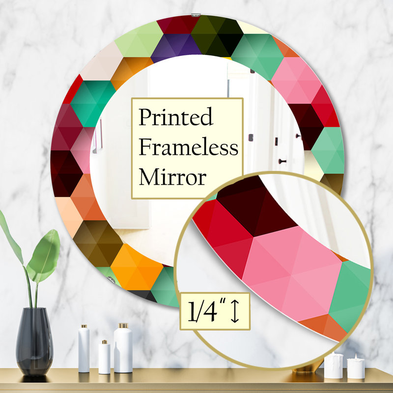 Miroir d'appoint Mid-Century Honeycomb 5, H 31,5 po x l po