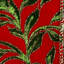 Printed Leaf Vine On Velvet Ribbon