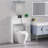 White Engineered Wood Toilet Rack - Anti-tipping Space-saving Cabinet For Small Bathrooms