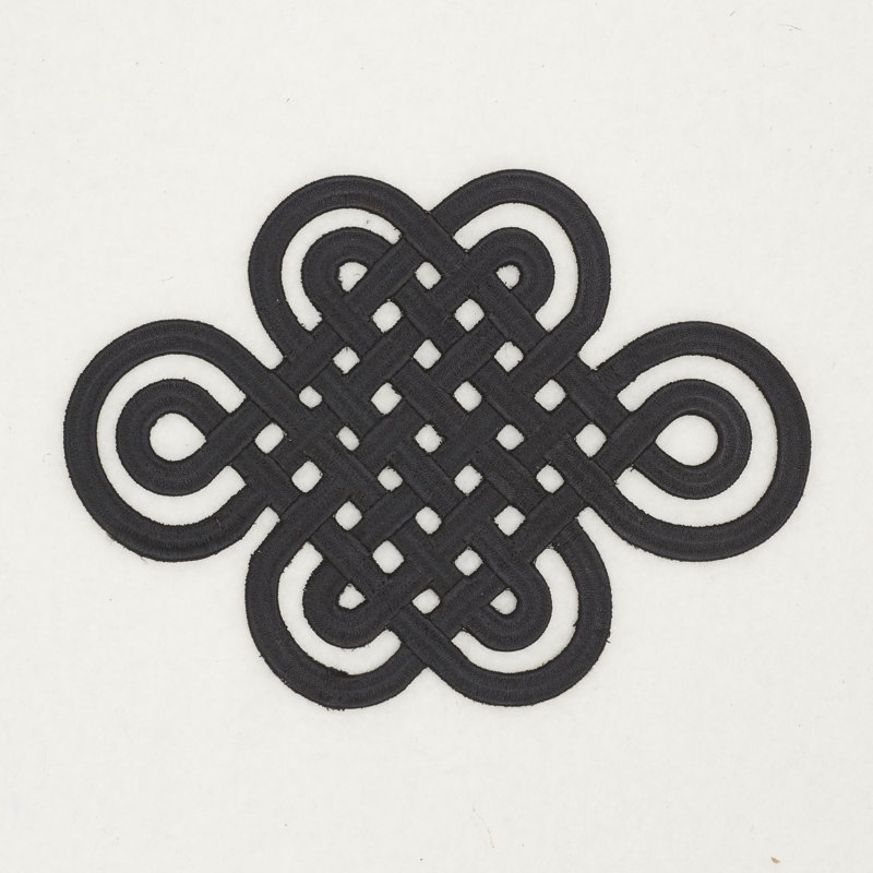 Good Luck Knot Applique, Black