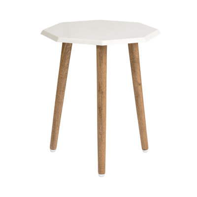 Aveline 18-Inch Octagonal Wooden Side Table