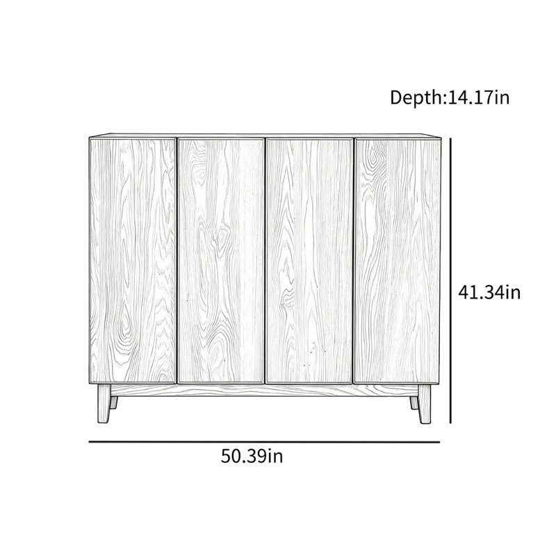 Armoire de rangement pour chaussures Nordic, Noyer