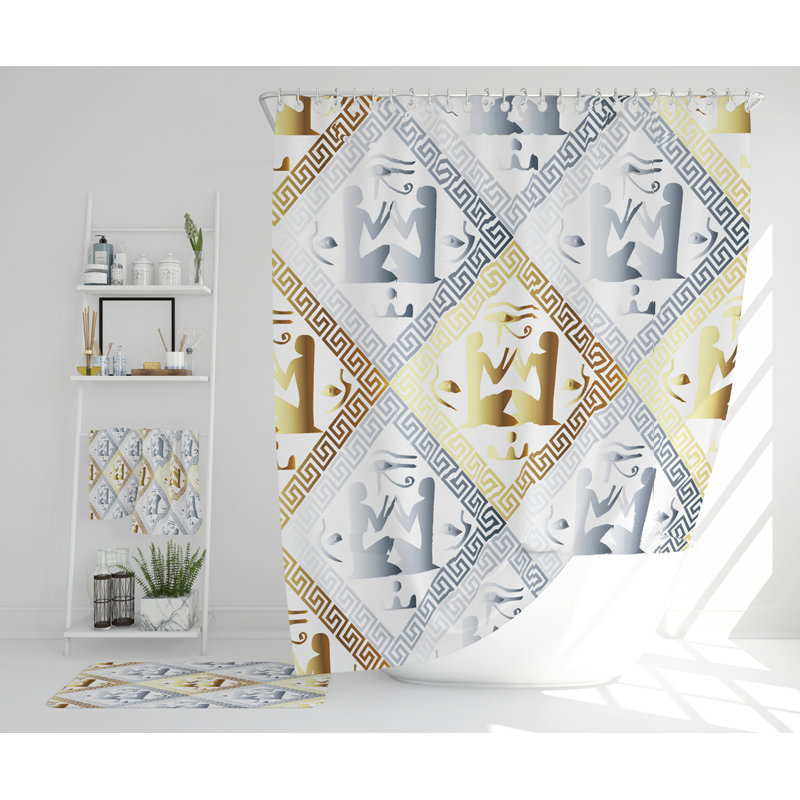 Nerino Polyester Shower Curtain Set