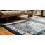 Tapis chinois antique bleu ciel et gris