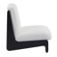 Chaise d'appoint Living Moda blanche avec structure en bois massif noir, ensemble de 2-743748065