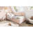 Pink Velvet Twin Size Upholstered Daybed with Hydraulic Storage, Metal Slat Frame Single Sofa Bed Ottoman Bed, No Mattress Included-928769793