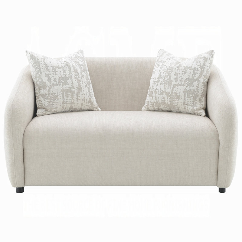Causeuse Étienne avec 2 coussins, Beige
