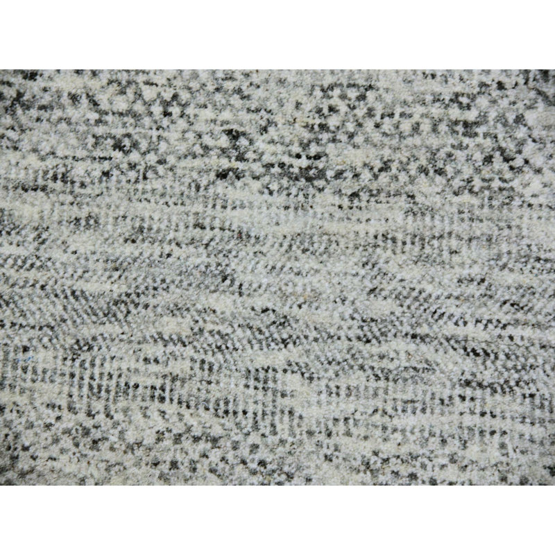 Tapis gris en laine noué à la main 14 pi x 18 pi Rhino