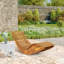 Chaise longue inclinable en acacia Catryn