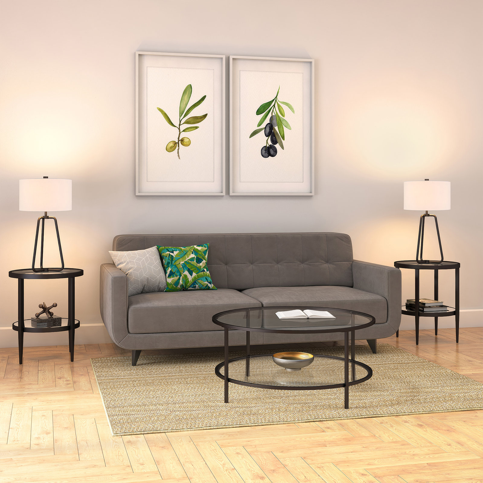 Gio Table Lamp, Blackened Bronze