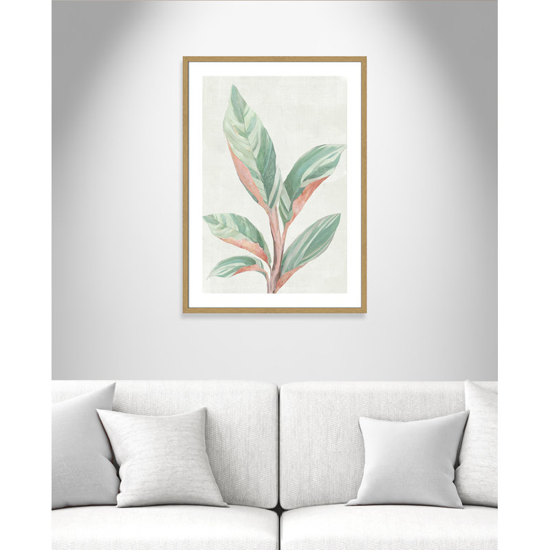 Gingembre II - reproduction d'art, Toile avec cadre en bois beige, H 35,5 po x l 25,5 x P 0,75 po