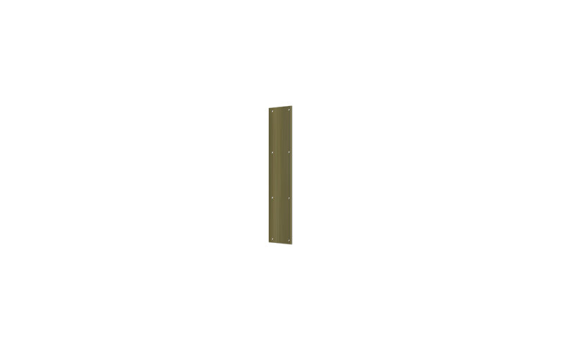 Deltana PP3520U3 Push Plate 3-1/2" x 20"; Bright Brass Finish, Antique Brass