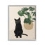 «Cat & Monstera Plant», art mural sur toile par Tara Royle-608384184