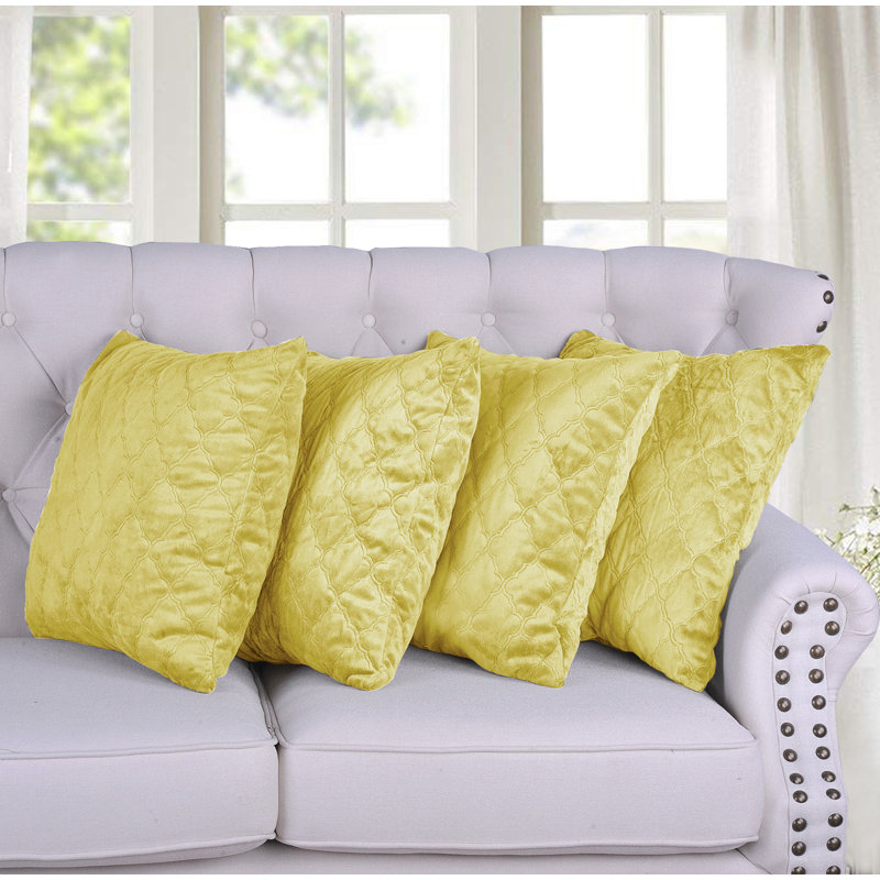 Micro Mink Throw Pillow Covers, Sunshine