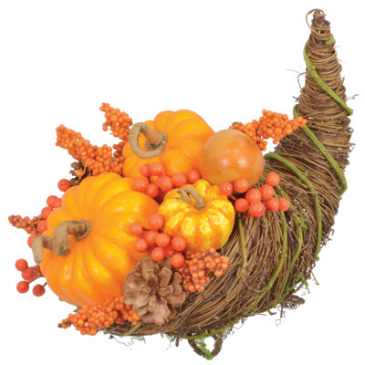 Arrangement floral citrouille cornucopia
