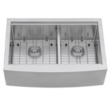 Verona 33" L x 22" W Double Basin Farmhouse Kitchen Sink