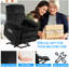 Fauteuil inclinable chauffant à deux moteurs et à massage électrique pour personnes âgées-130674538