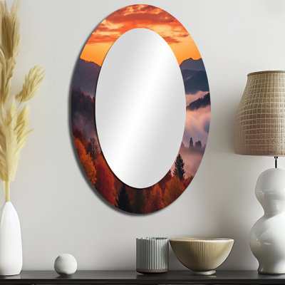 Miroir mural Tennessee Great Smoky Mountains II - Orange