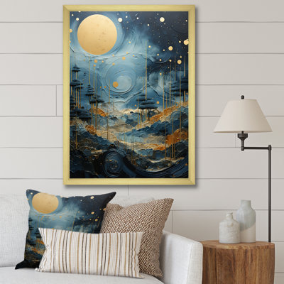 " Gold Blue Uranus Moonlight Mirage I "