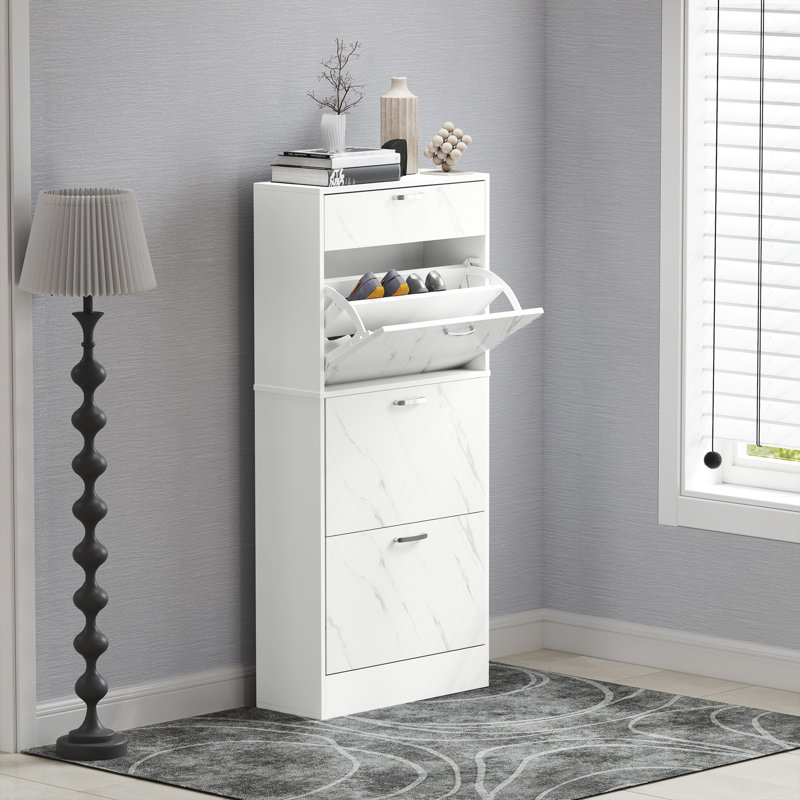 18 Pair Flip Down Shoe Storage