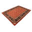 Tapis rouge / noir / beige en laine noué à la main à motif oriental 10 pi 5 po x 13 pi 8 po Otavia