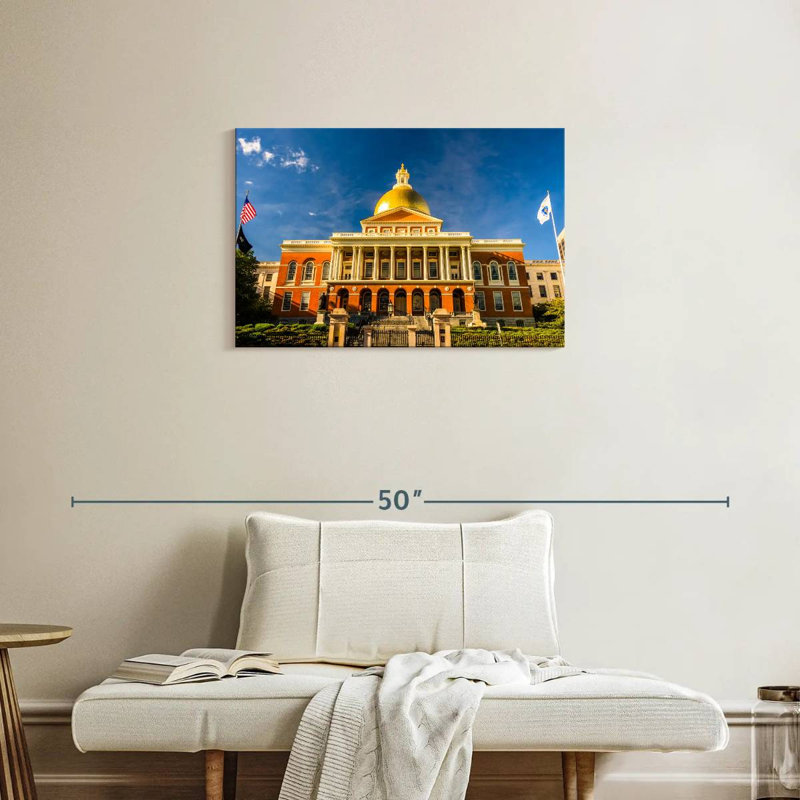 Massachusetts State House Boston, 20" H x 30" W