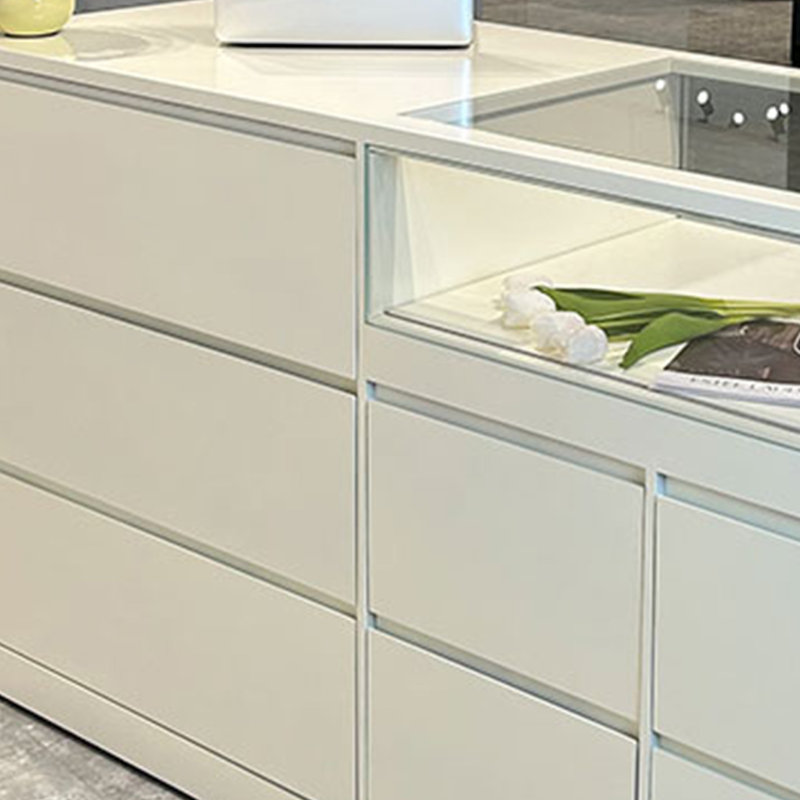 Armoire pour îlot central moderne et minimaliste, H 36,22 po x l 62,99 po x P 23,62 po