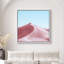 «Vibrant Pink Sand Dune Nature Desert», photographie de paysage minimaliste, paysage multicolore ultra encadré sur toile-1030218382