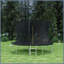 Trampoline 12 pi (trampoline double couleur), trampoline pour enfants et adultes avec filet et échelle, poteau de clôture incurvé