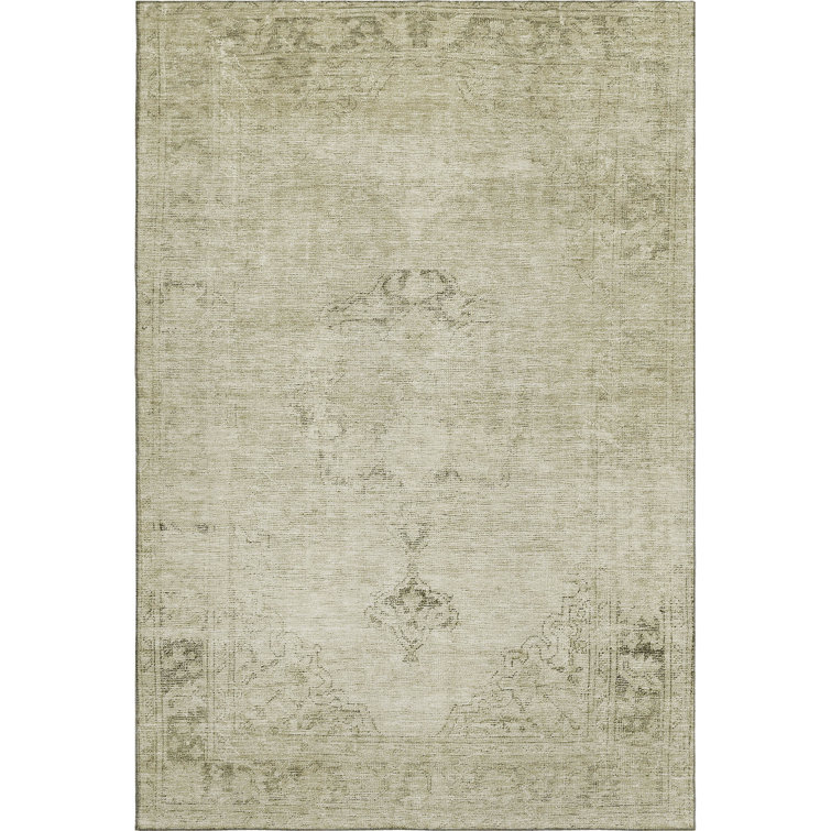 Premium Machine Washable Kiyondrea Beige Rug