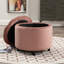 Repose-pieds rond avec rangement en velours Briana-617450945